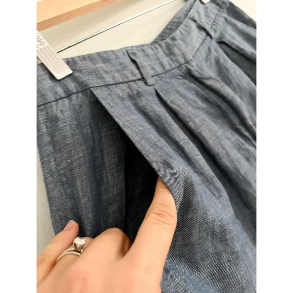 Jenni Kayne | Denim Pleated Shorts | Sz 4 - Picture 3 of 6